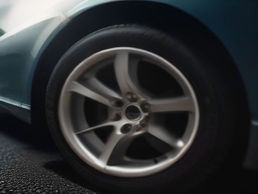 Tire and rim shine detailing
