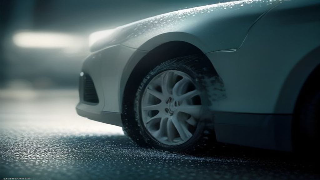 Foam wash in progress at Baz Car Wash, Al Zahya